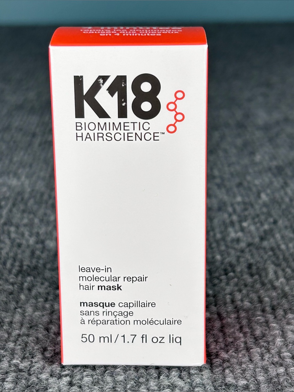 K18 Biomimetic Hairscience Leave-in Molecular Repair Hair Mask 50ml NEW